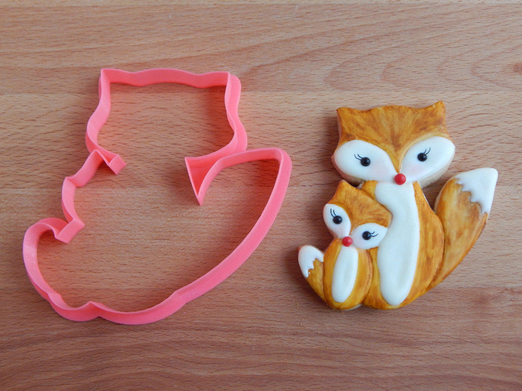 Mama and Baby Fox Cookie Cutter